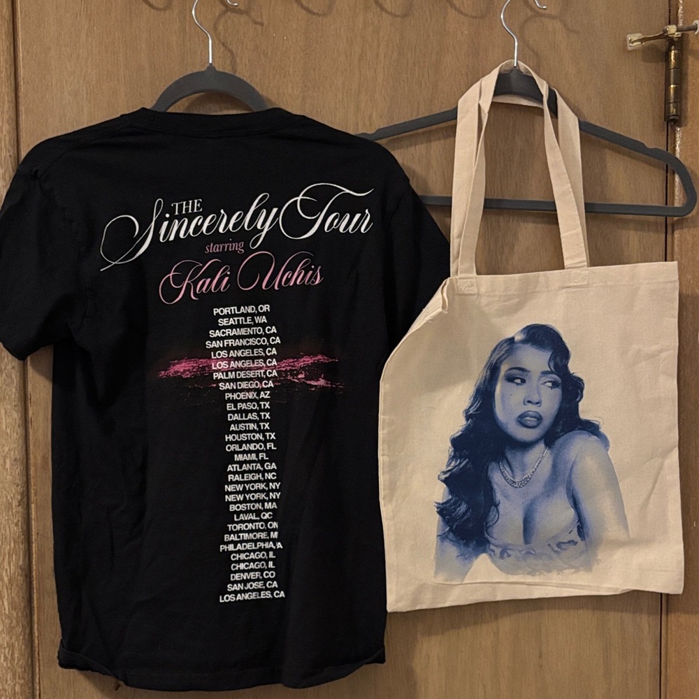 Kali Uchis Tour Merch Tote and Shirt Bundle